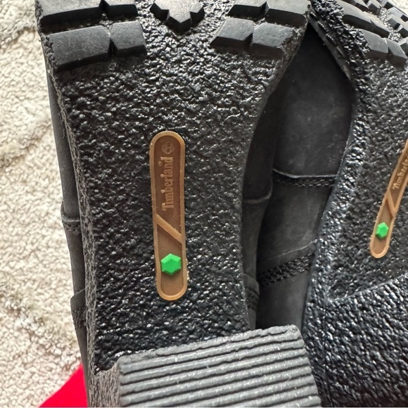 Timberland Tillston Mid Lace Up Boot black nubuck leather heels lug lace up 7.5 - Picture 12 of 14